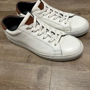 To Boot New York Mens Size 11.5 White Leather Low-Top Sneakers Italy